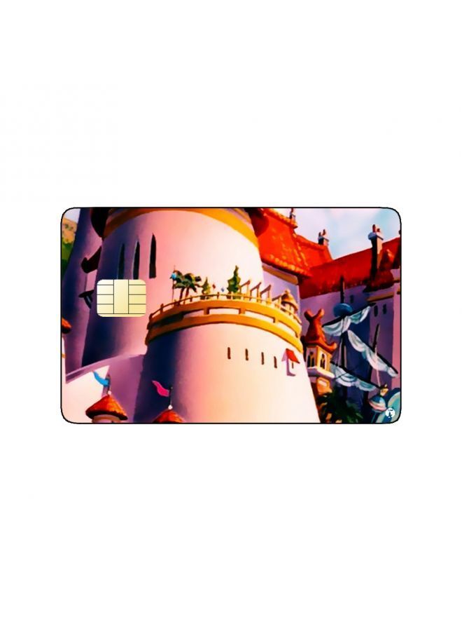 RKN PRINTED BANK CARD STICKER Beautiful Castle Drawing - Image 1