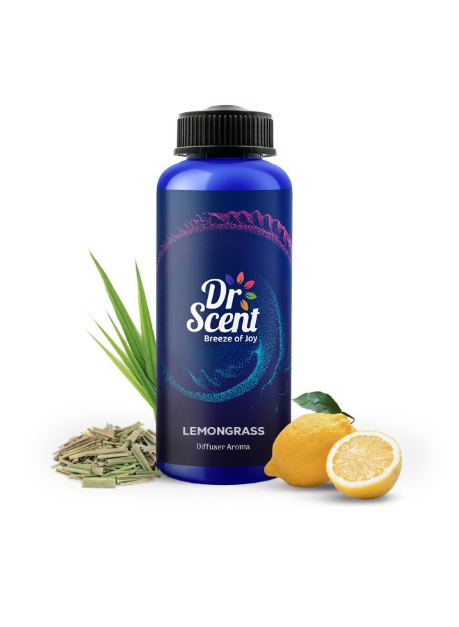 Dr Scent Diffuser Aroma Oil Lemongrass - Lemongrass and Citrus Fragrance Notes  Perfect for Offices, Homes, Shops, Hotel Rooms & Big Lobbies(500ml) - Image 1