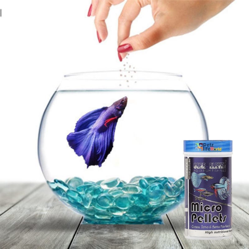 VAYINATO Aquatic Remedies Gene Eleven Slow Sinking Micro Fish Pellets, 100G For Tetra, Guppy, Barb And Betta Feed, 0.6 Mm, 46% Protein - All Life Stages - Image 2