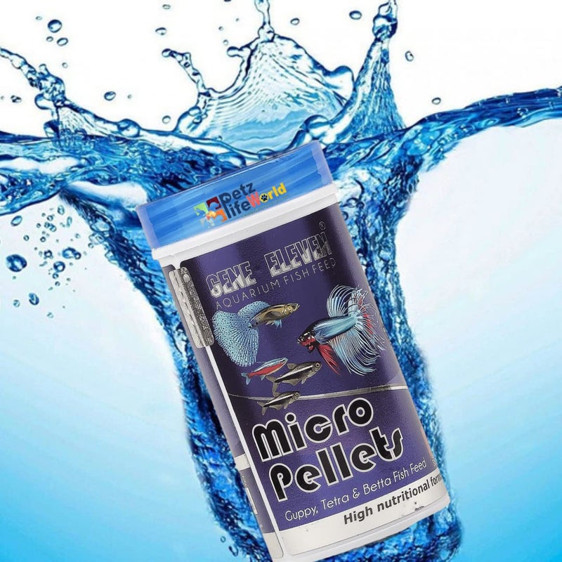 VAYINATO Aquatic Remedies Gene Eleven Slow Sinking Micro Fish Pellets, 100G For Tetra, Guppy, Barb And Betta Feed, 0.6 Mm, 46% Protein - All Life Stages - Image 1