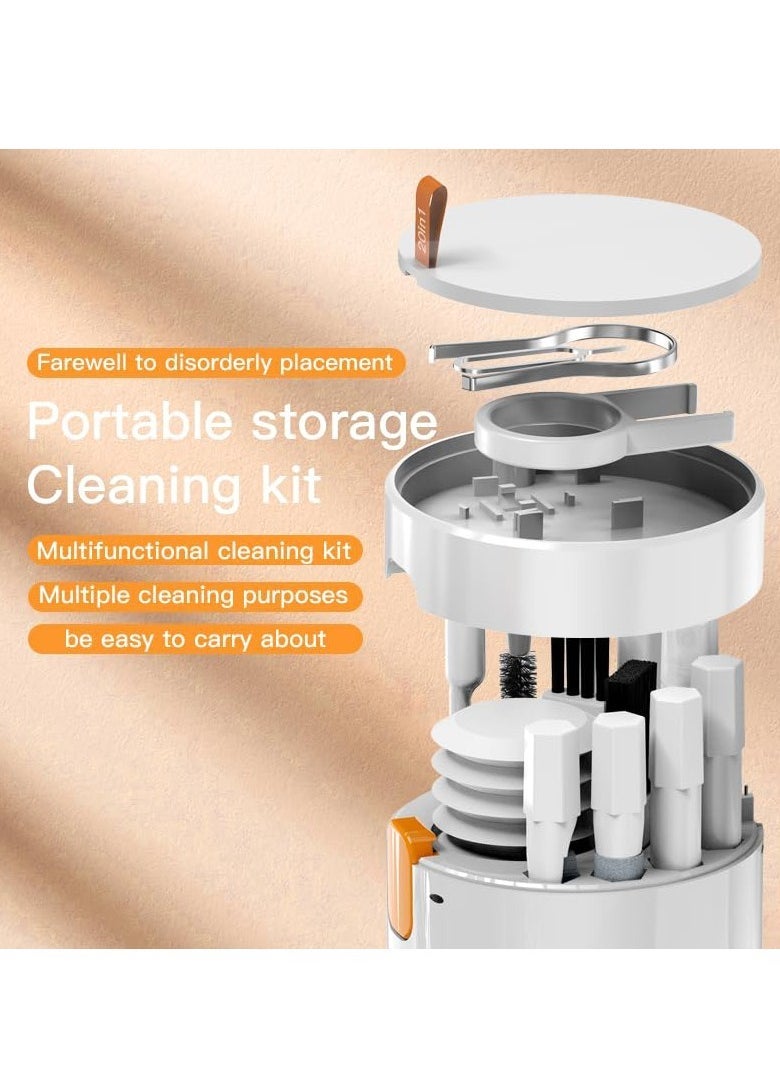 Generic - 20-in-1 Multi-Purpose Cleaning Kit, Portable Multi-Purpose Cleaning Tool, Cell Phone/Earbuds/Camera Lens/Computer Multi-Purpose Cleaning Tool, Laptop Keyboard Cleaning Kit Cleaning Fluid Not Included - Image 1