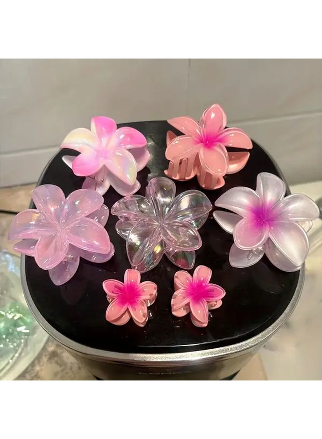 Rose Pink Floral Hair Clips 7pcs Bohemian Style Hairpins for Women Everyday Accessories - Image 5