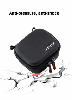Y&D Mini Carrying Case Protective Storage Bag with Surface-Waterproof for DJI Action 2 Dual-Screen Combination Accessory Drop-Proof Box Travel and (Black)  - Image 5