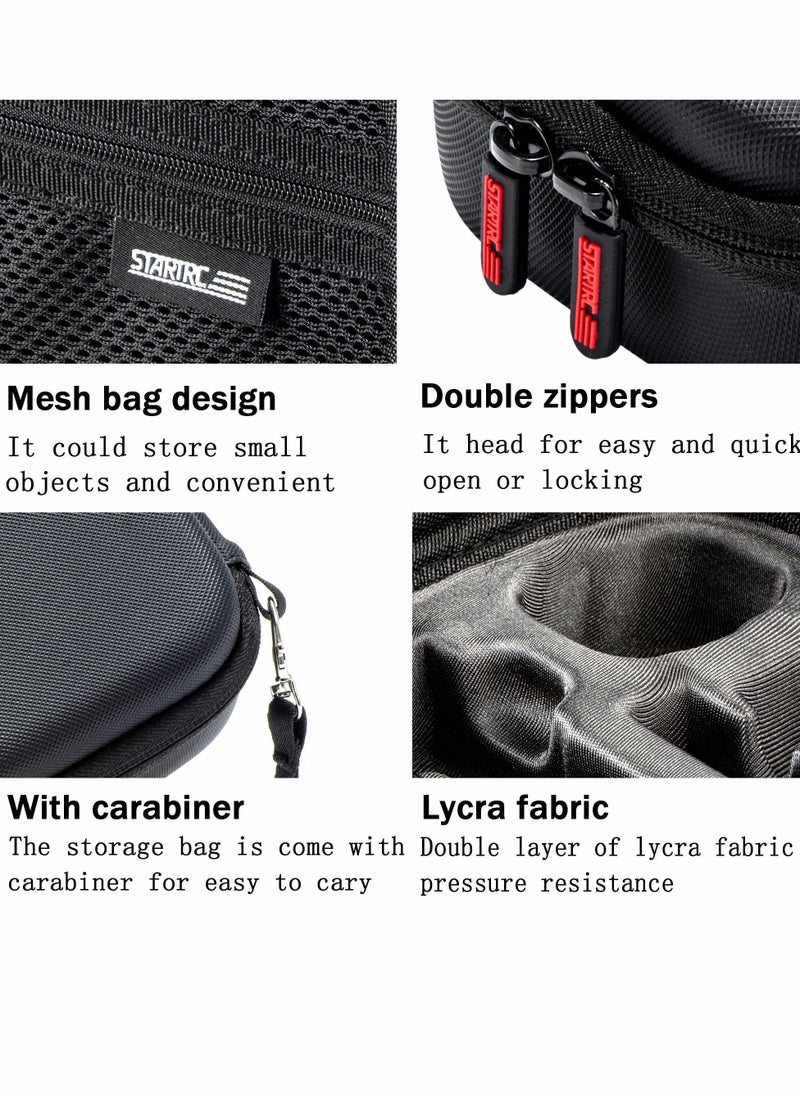 Y&D - Mini Carrying Case Protective Storage Bag with Surface-Waterproof for DJI Action 2 Dual-Screen Combination Accessory Drop-Proof Box Travel and (Black) - Image 1