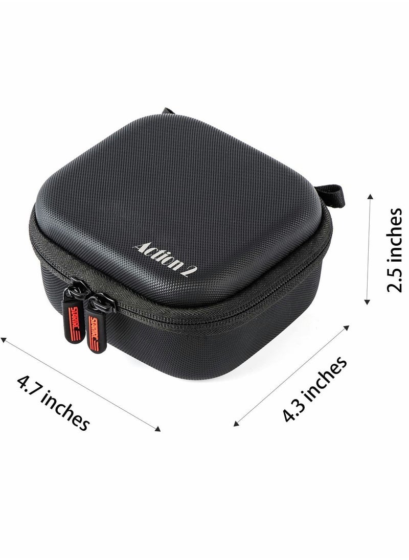 Y&D - Mini Carrying Case Protective Storage Bag with Surface-Waterproof for DJI Action 2 Dual-Screen Combination Accessory Drop-Proof Box Travel and (Black) - Image 1