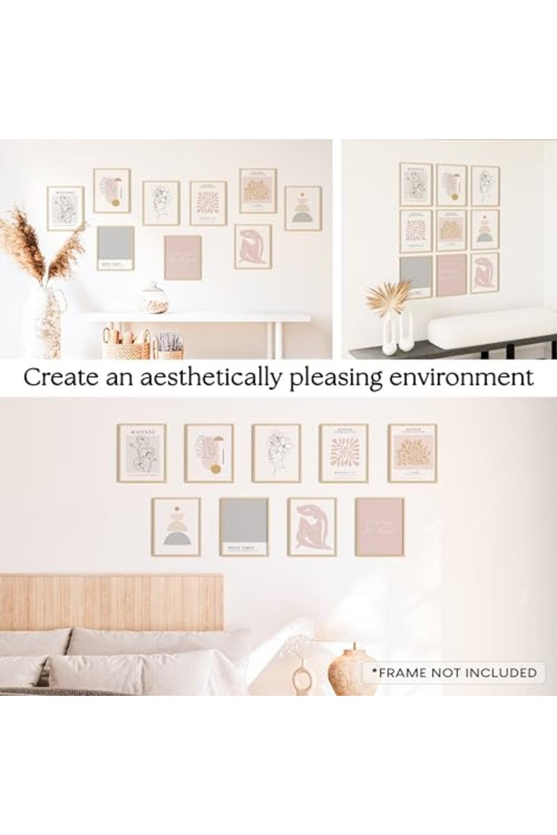 97 Decor Pink and Grey Matisse Wall Art Prints - Light Pink Posters for Room Aesthetic, Blush Pink and Grey Room Decor, Abstract White Gray Pink Pictures for Teen Girls Dorm Bedroom (8x10 Unframed) - Image 5