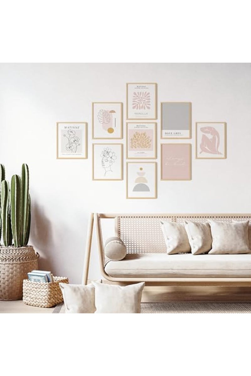 97 Decor Pink and Grey Matisse Wall Art Prints - Light Pink Posters for Room Aesthetic, Blush Pink and Grey Room Decor, Abstract White Gray Pink Pictures for Teen Girls Dorm Bedroom (8x10 Unframed) - Image 4