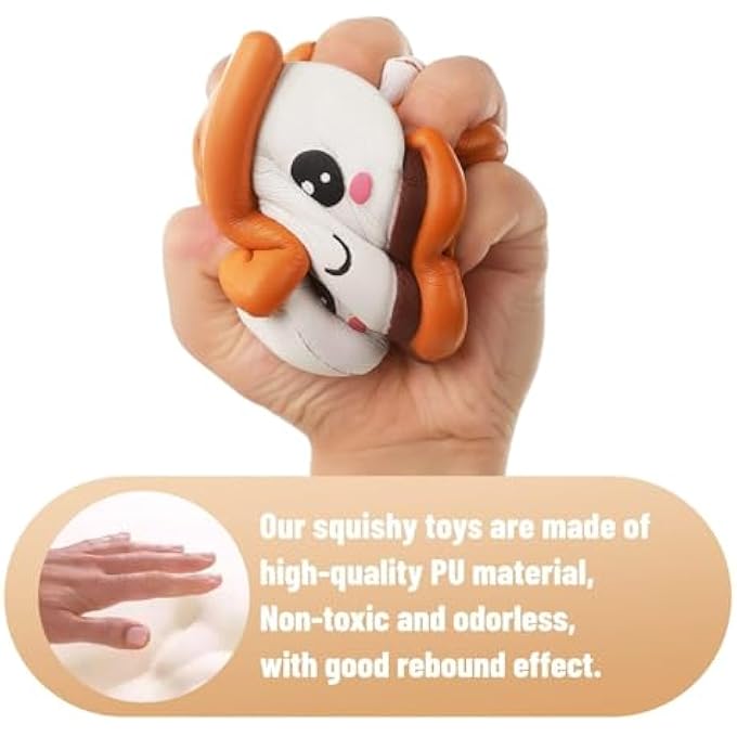 Anboor 4 Pcs Squishies Smore Waffle Cake Pizza Coffee Cup Kawaii Scented Soft Slow Rising Squeeze Stress Relief Kids Toy Valentines Day Gifts - Image 4