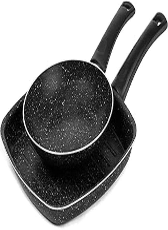 LAZORD Lazord granite grill pan set - 2 piece - 27,22 - black 