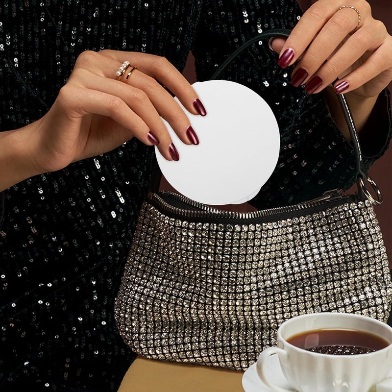 Folding Compact Travel Mirror 5X Magnifying Small Handheld Makeup Mirror Portable Mini Round Flip for Women Outdoor Pocket Use - Image 4