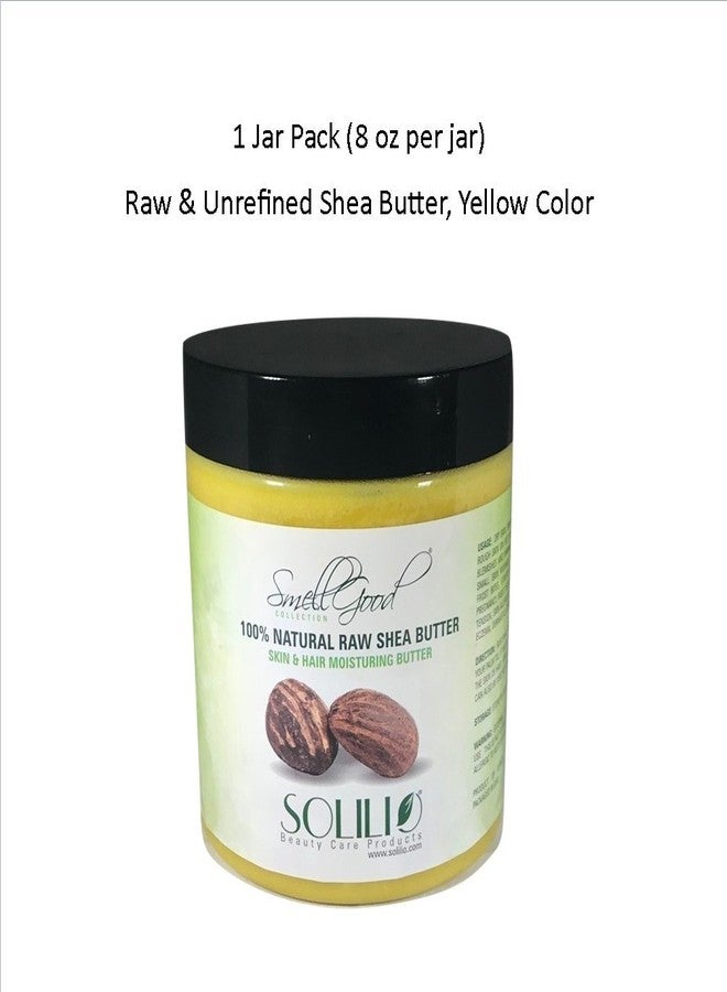 SmellGood - Pure Unrefined Shea Butter, natural and handmade, yellow color, packed in 8OZ Jar, 1 Unit - Image 3
