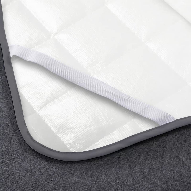 ACHIR 100% Waterproof Polycotton Breathable Corner Elastic Fitted Style Mattress Protector/Bed Cover - Large California King, 78x84 Inch, 198.12x213.36 CM, 6.5ftx7 Feet - Grey - Image 2