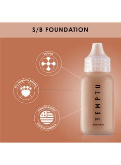 Temptu TEMPTU S/B Silicone-Based Airbrush Foundation: Professional Long-Wear Liquid Makeup, Sheer To Full Coverage For A Hydrated, Healthy-Looking Glow & Luminous, Dewy Finish On All Skin Types, 005 Pure Beige, 0.25 Fl Oz  - Image 2