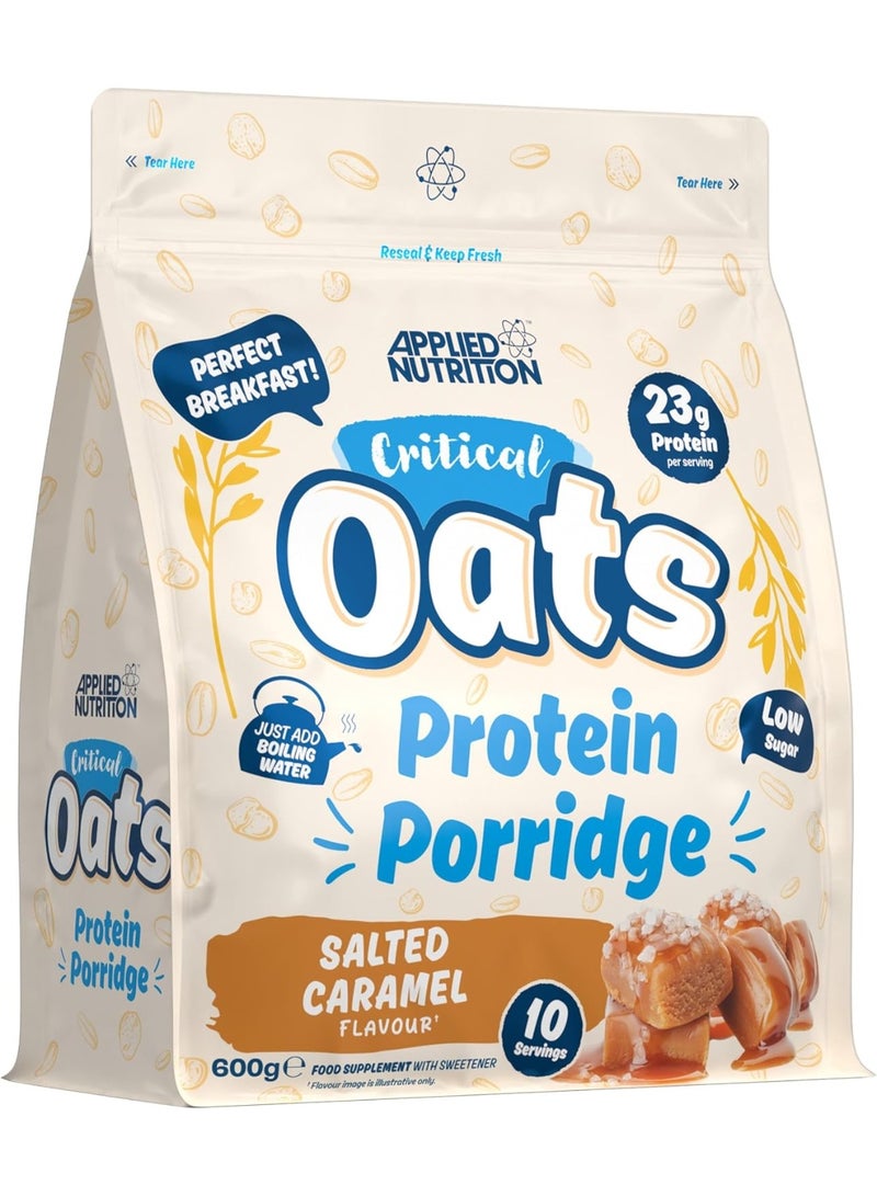 أبلايد نيوتريشن عصيدة الشوفان المتقدمة الغنية بالبروتين من أبلايد نيوتريشن - مزيج مسحوق بروتين مصل اللبن مع الشوفان الكامل (600 غرام - 10 حصص) (كراميل مملح) - Image 1