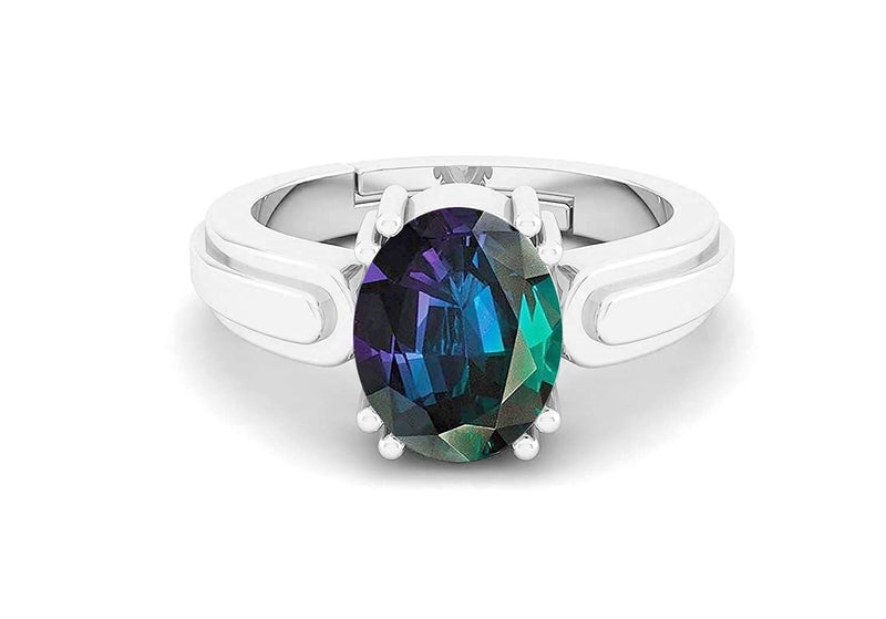 Sidharth Gems Lab Certified Alexandrite 925 Sterling Silver Adjustable Ring Excellent Quality AAA++ 15.25 Ratti / 14.72 Carat Gemstone - Image 5