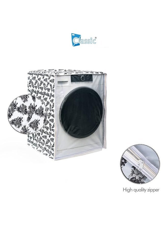 Classic® Front Load Washing Machine Cover Suitable for LG 7 Kg & 7.5 Kg (60cmsX63cmsX81cms, Black & White) - Image 3