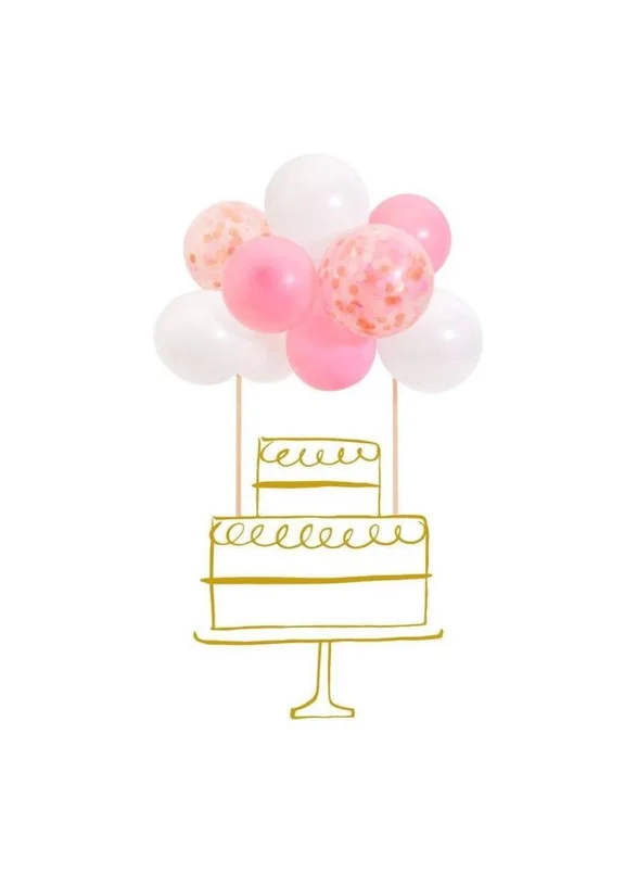 Meri Meri Pink Balloon Cake Topper Kit