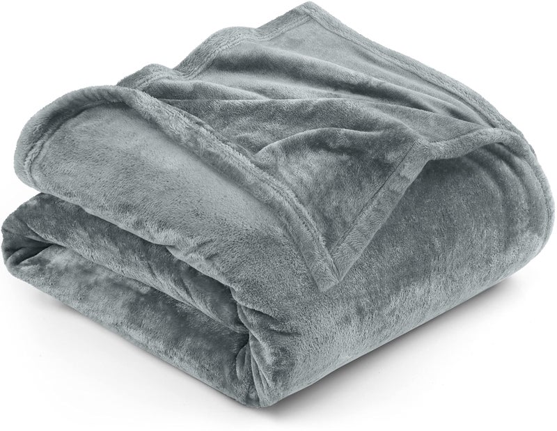Utopia Bedding Fleece Blanket Twin Size Ash Grey 300GSM Luxury Anti-Static Fuzzy Soft Microfiber Bed Blanket (60x80 Inch) - Image 1