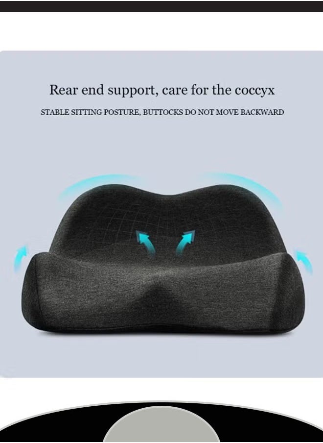 Generic - Seat Cushion – Office Chair Cushion – Non-Slip Gel & Memory Foam Coccyx Cushion for Tailbone Pain - Desk Chair Car Seat Cushion Driving - Sciatica & Back Pain Relief（Black） - Image 1