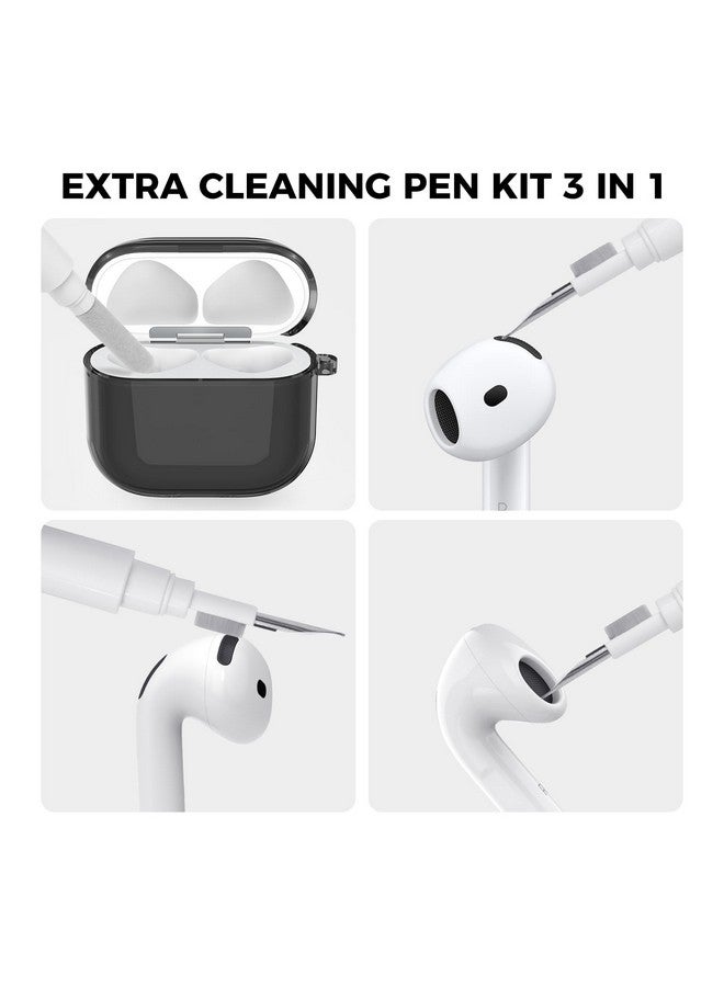 Ahastyle AhaStyle Clear Airpods 4 Case Cover with Cleaning Kit [Anti-Yellowing] Soft TPU Protective Covers Skin Designed for Apple AirPods 4th Generation 2024 Support USB-C Charging Case and Wireless Charging - Image 4