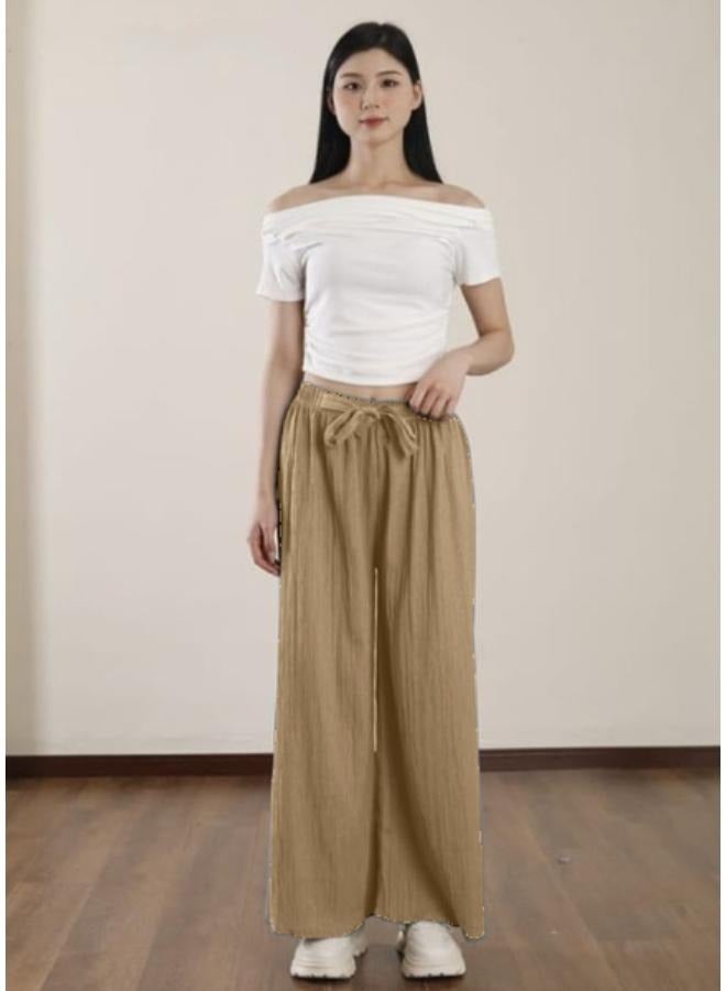 Wide Leg Pants Casual High Waist Loose Pants For Spring and Summer Women's Clothing KU366 - Image 4