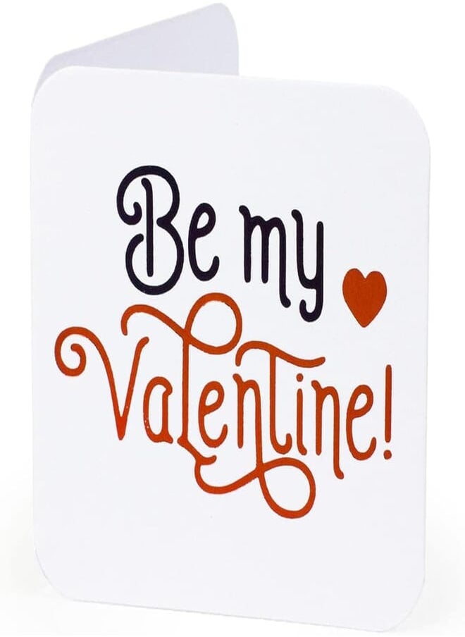 Ym Sketch YM Sketch Round Edge Square 6.5 x6.5 cm Valentines Day, Anniversary, Love for Significant Other | Luxury Gold Foil Emboss on White 