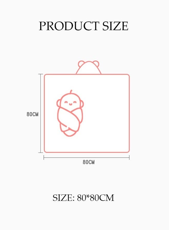 Baby Bath Towels Newborn Hooded Baby Towel Ultra Absorbent and Soft Cotton Hooded Washcloth for Baby Toddler Infant Unisex Hooded Baby Bath Towel  - Image 2
