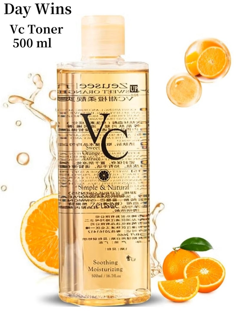 DayWins Vc Toner Korean 500 ml, Vc Toner Vitamin C with 150 ml Serum, Deep Moisturing and Soothing, for Face Skincare, Vc Toner Intensive Whitening, Ingredients Deeply Hydrate and Enhance Skin Elasticity - Image 1