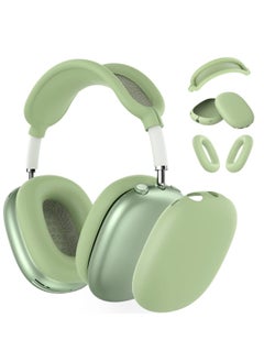 Silicone Cases Suitable for Apple AirPods Max 3-in-1 Headphones Anti-Scratch Ear Cups Cover Headband Cover and Ear Pad Protector Case Skin Accessories (Green)