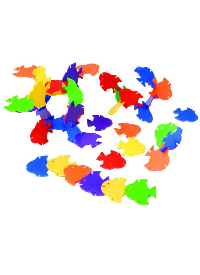 Constructive Playthings Constructive Playthings Linking Fish Connecting and Building Toys, Kindergarten Must Haves for Teaching 3D Design, Use for STEM Activities and Games, 240-Piece Playset, 18 Months & Older 