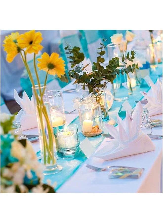 واي جيه 30 قطعة 1.5 "شموع عائمة غير معطرة للقطع المركزية شموع عائمة دافئة شموع عائمة لزينة حفلة زفاف (أبيض) - Image 3