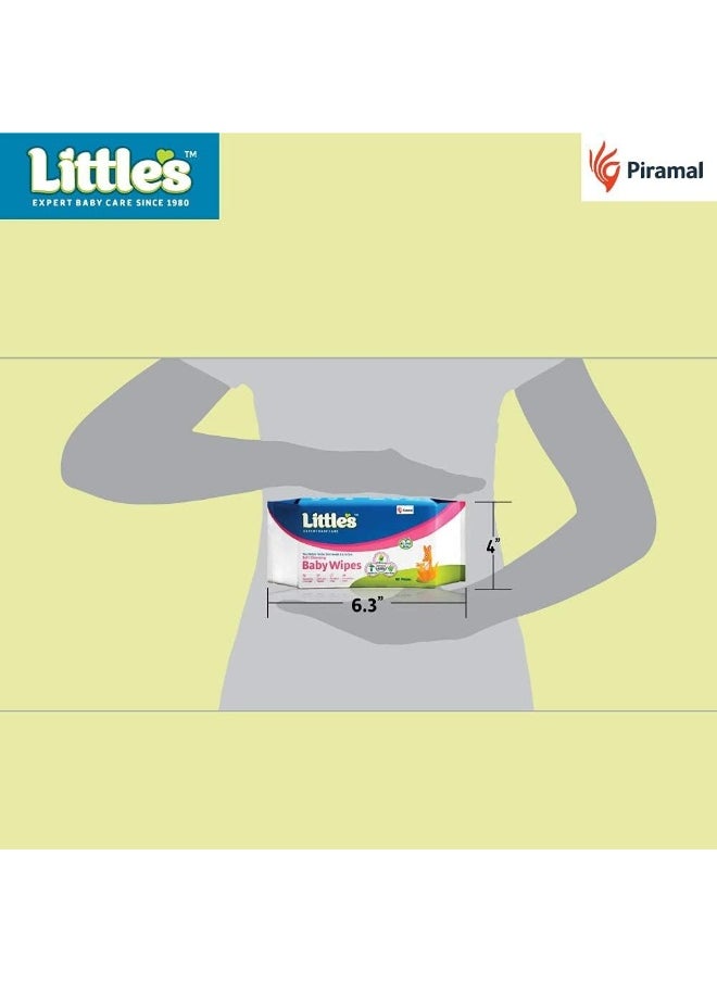 Little's - Little's Soft Cleansing Baby Wipes Lid, 80 Wipes (Pack of 2) - Image 1