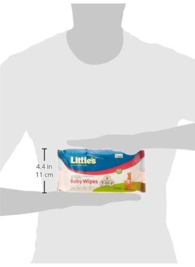 Little's - Little's Soft Cleansing Baby Wipes Lid, 80 Wipes (Pack of 2) - Image 1