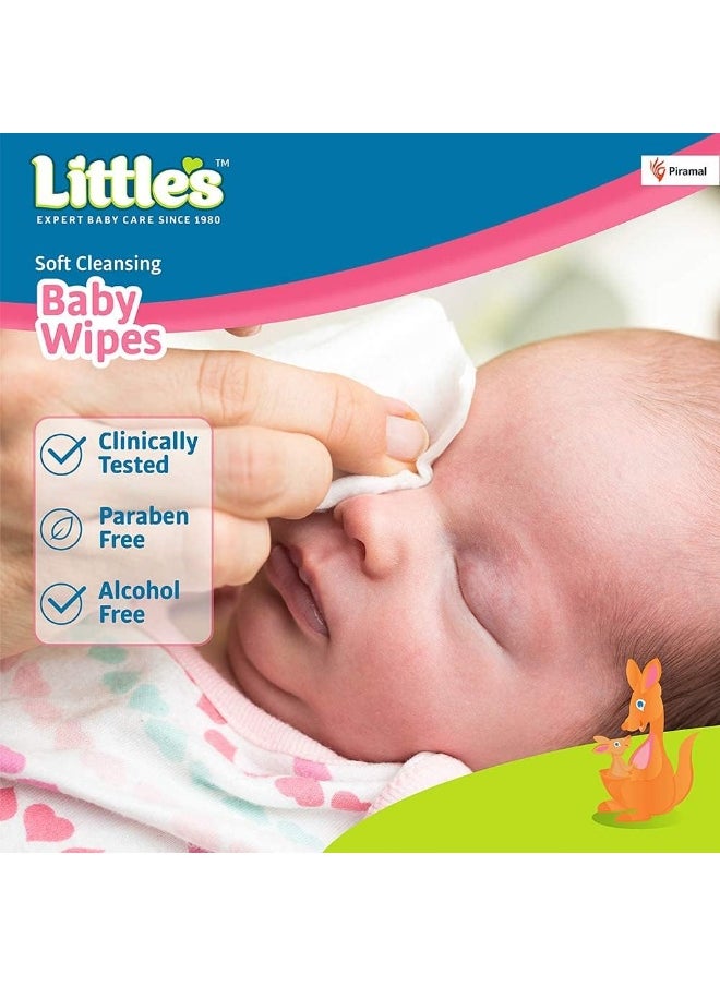 Little's - Little's Soft Cleansing Baby Wipes Lid, 80 Wipes (Pack of 2) - Image 1