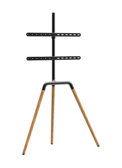 AL DARRA  AL WAQI Mobile Tripod Floor TV Stand for 32–75 Inch Screens, Height Adjustable with Storage Shelves – Ideal for Studios, Living Rooms, and Bedrooms – Elegant Design with High Flexibility and Swivel Function  - Image 2