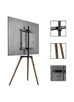AL DARRA  AL WAQI Mobile Tripod Floor TV Stand for 32–75 Inch Screens, Height Adjustable with Storage Shelves – Ideal for Studios, Living Rooms, and Bedrooms – Elegant Design with High Flexibility and Swivel Function  - Image 5
