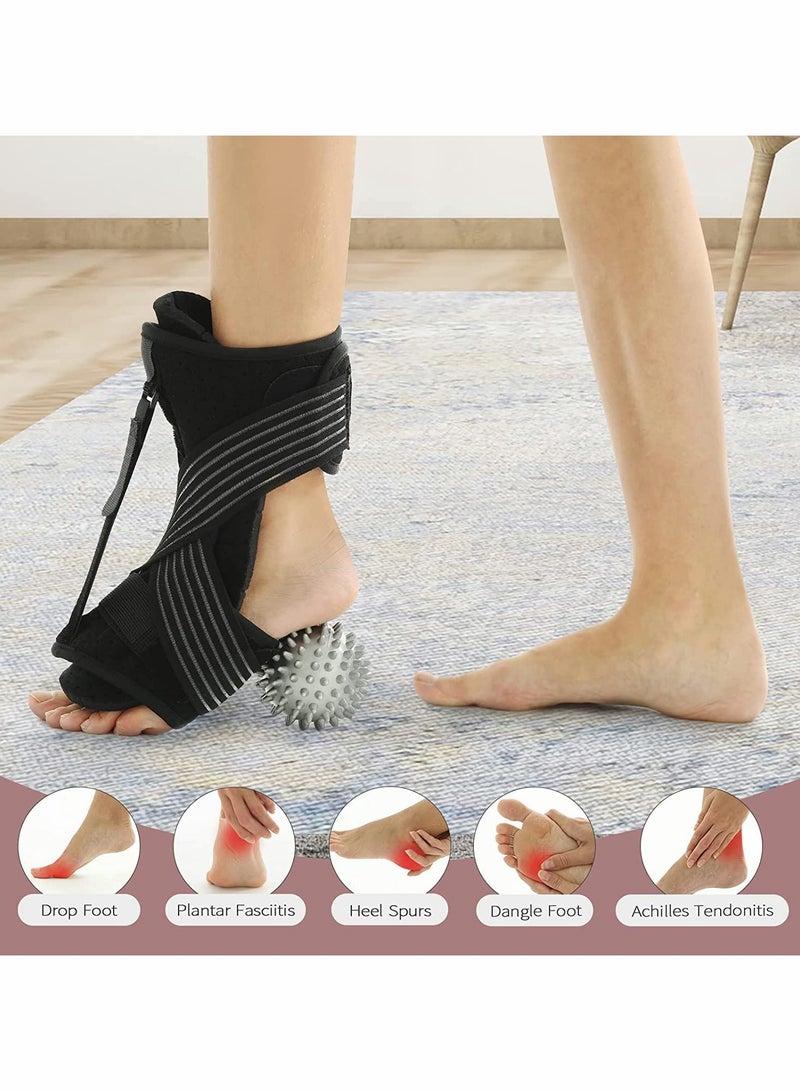 Excefore Plantar Fasciitis Night Splint Foot Drop Orthotic Brace, Adjustable Elastic Dorsal Splint, Effective Relief from Plantar Fasciitis Pain, Heel, Arch Foot Pain - Image 3