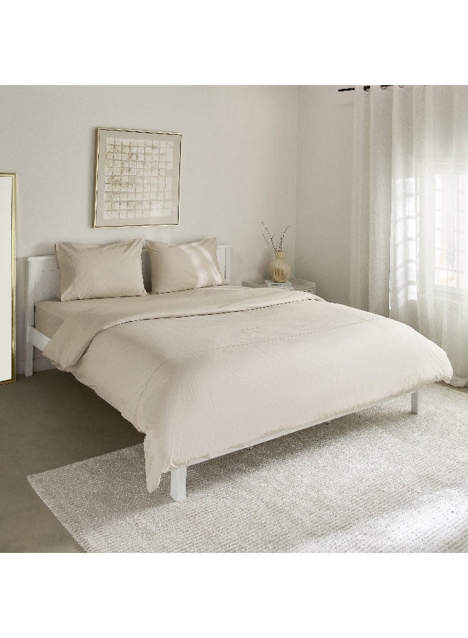 Home Box Purely Percale 3-Pieces Super King Duvet Cover Set 240 x 220 cm - Image 2