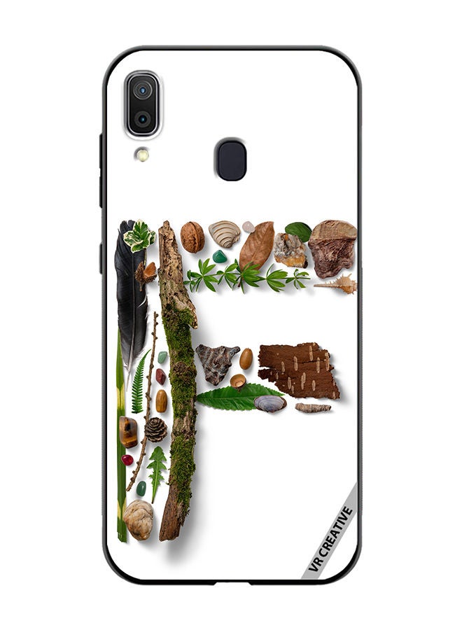 VR CREATIVE Protective Case Cover For Samsung Galaxy A30 Alphabet F Design Multicolour - Image 1