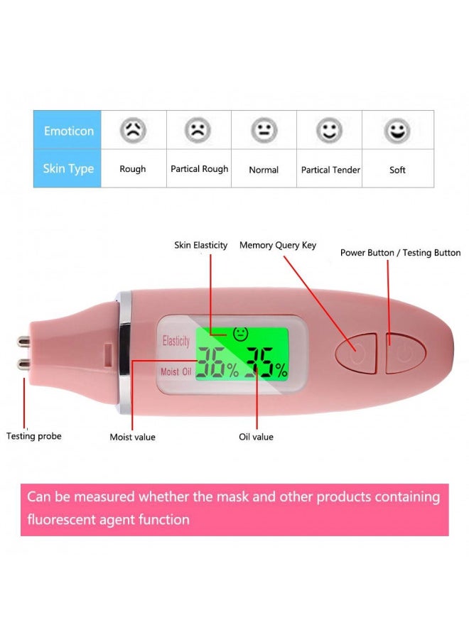 Semme Skin Analyzer Machine Professional,Digital Skin Oil Sensor, Skin Analyzer Tester Water Oil Monitor LCD Display Monitoring Meter for Face and Body  - Image 3