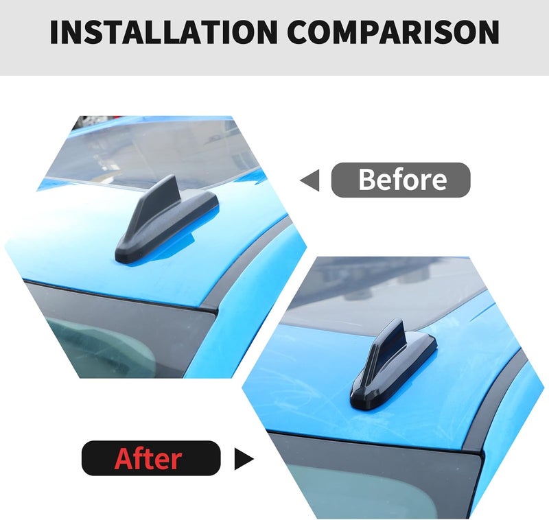 RT-TCZ Roof Antenna Cover Trim for Chevy Silverado/Suburban/Tahoe & GMC Yukon/Sierra (2019-2024) - Black - Image 2