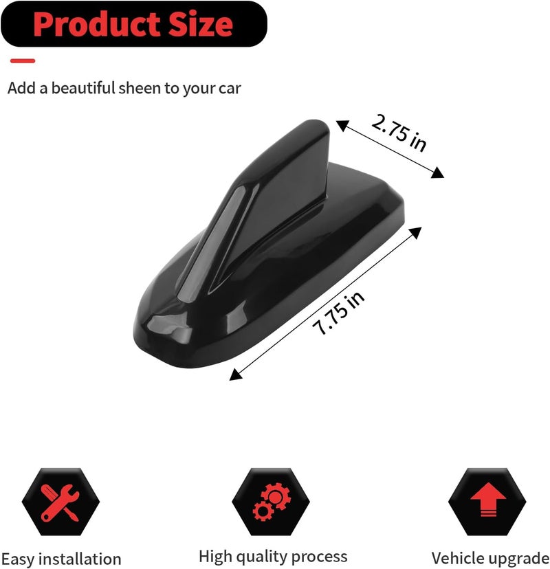 RT-TCZ Roof Antenna Cover Trim for Chevy Silverado/Suburban/Tahoe & GMC Yukon/Sierra (2019-2024) - Black - Image 4