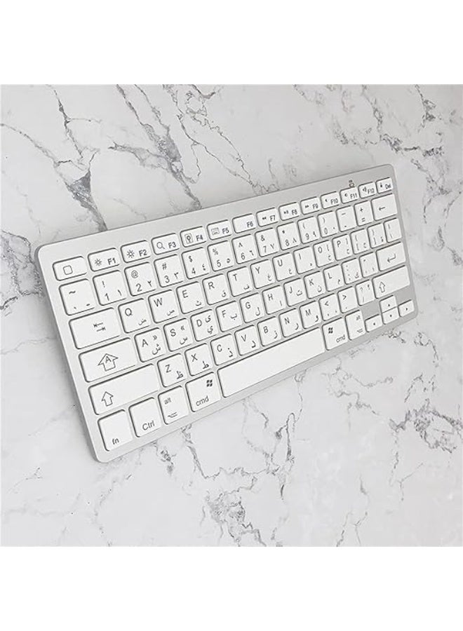 Wireless Arabic Keyboard – Ultra-Thin, Lightweight, Silent Bluetooth Keyboard for Laptop, Computer, Desktop, and Smart TV - Image 2