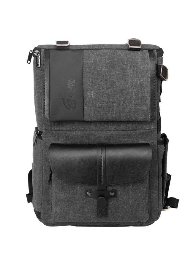 Generic Rima Digital Camera Bag Canvas Casual Photography Backpack Geography Backpack Computer Bag-Color:Grass Green  - Image 3