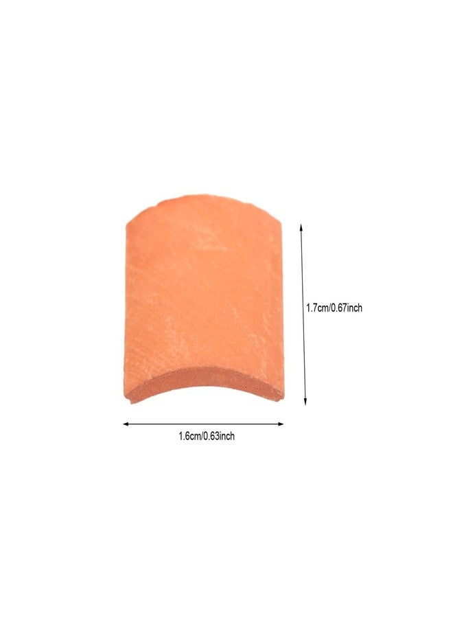 Vaguelly 80 PCS Mini Bricks Roof Tiles, 1:16 Tiny Red Bricks Miniature Model Cement Bricks Set, Stone Dollhouse/Railway/Landscaping Building Set, 17 x 16 x 2mm - Image 4