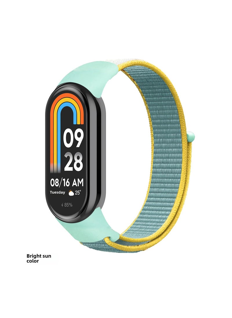 Generic 1 x 5 pcs Nylon Loop Strap for Xiaomi Mi Band 9/8 22# sunny color 