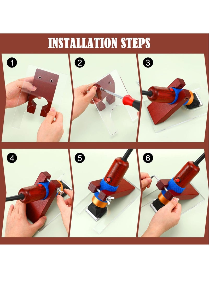 SYOSI - SYOSI Shearing Guide for Carpet Trimmer, Rug Tufting Carver Holder Base, Acrylic Shearing Guide for Rug Tufting to Keep Your Rug Surface Uniform Excluding Carpet Trimmer - Image 1