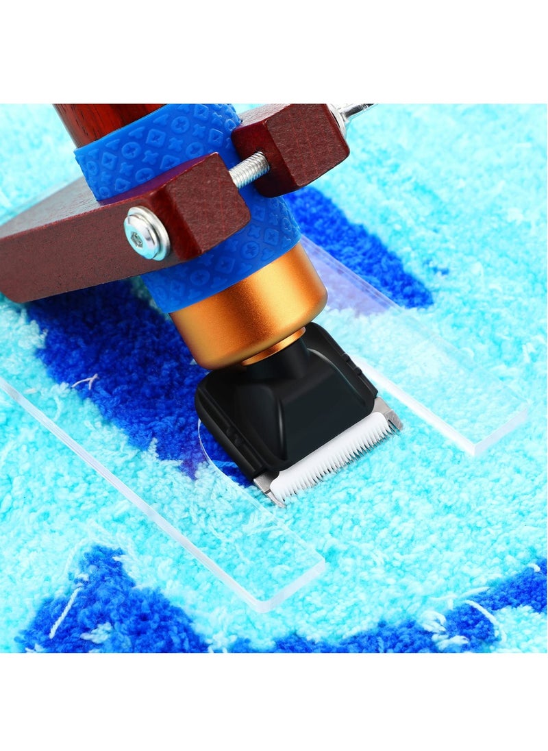 SYOSI - SYOSI Shearing Guide for Carpet Trimmer, Rug Tufting Carver Holder Base, Acrylic Shearing Guide for Rug Tufting to Keep Your Rug Surface Uniform Excluding Carpet Trimmer - Image 1