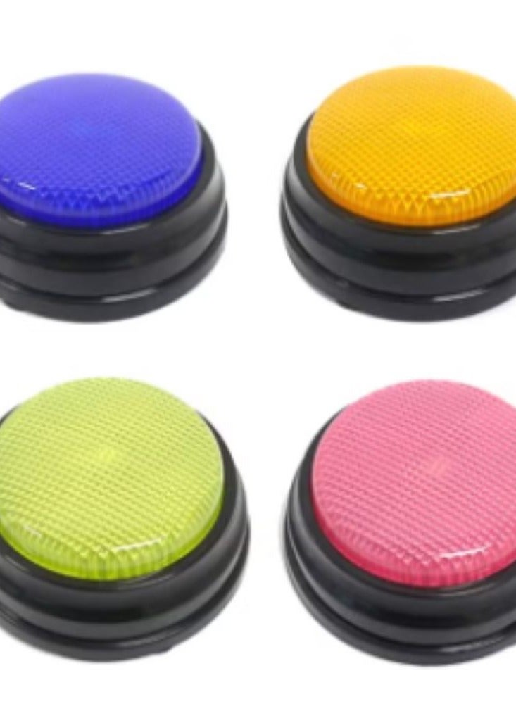 4-Piece Recordable Learning Answer Buzzer Button Set With LED - Image 1