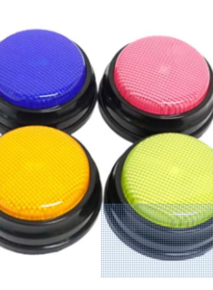 4-Piece Recordable Learning Answer Buzzer Button Set With LED - Image 2